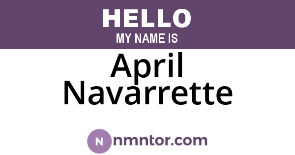 April Navarrette