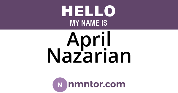 April Nazarian