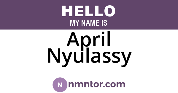 April Nyulassy