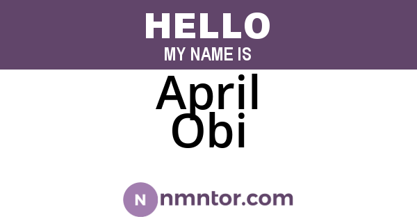 April Obi