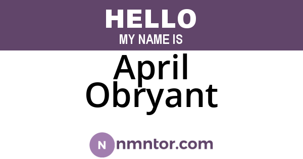 April Obryant