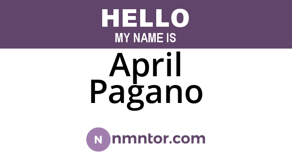 April Pagano