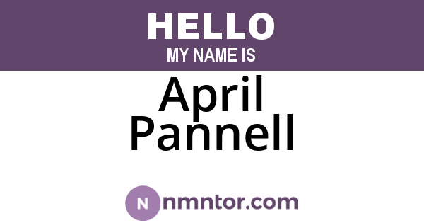 April Pannell