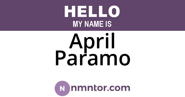 April Paramo