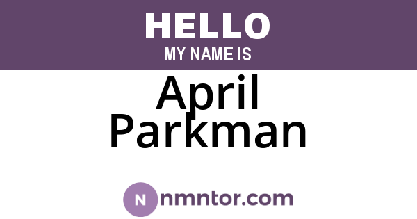 April Parkman