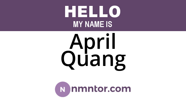 April Quang