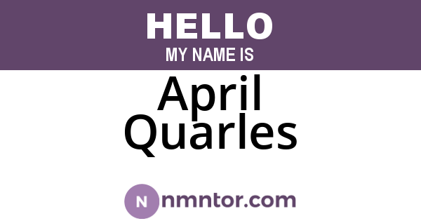 April Quarles