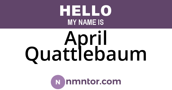 April Quattlebaum