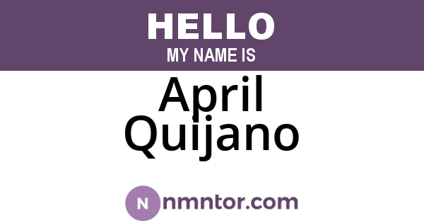 April Quijano