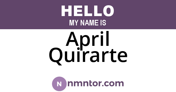 April Quirarte