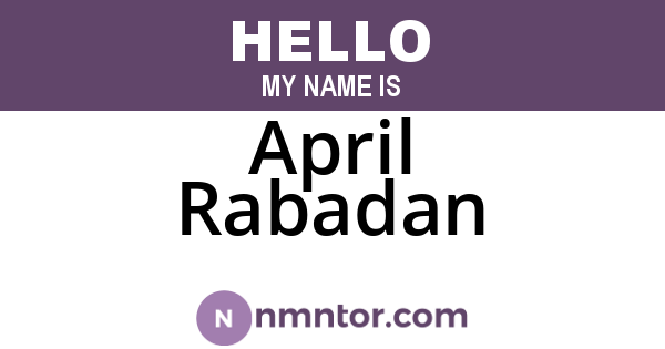 April Rabadan