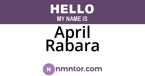 April Rabara