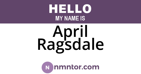 April Ragsdale