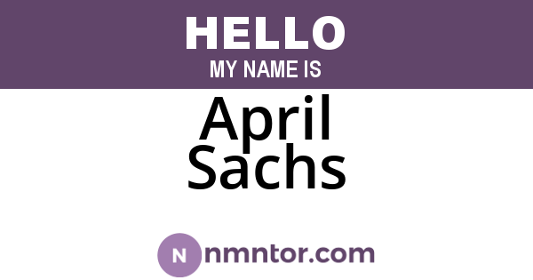 April Sachs