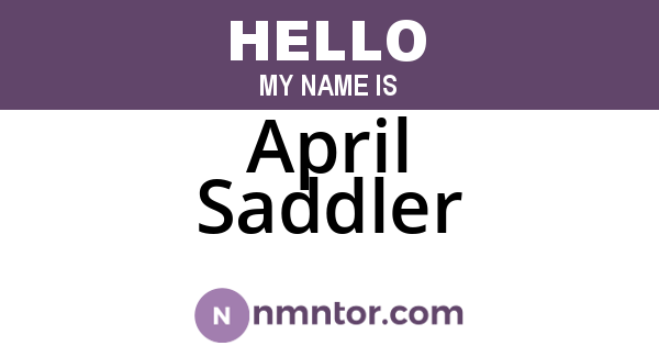 April Saddler