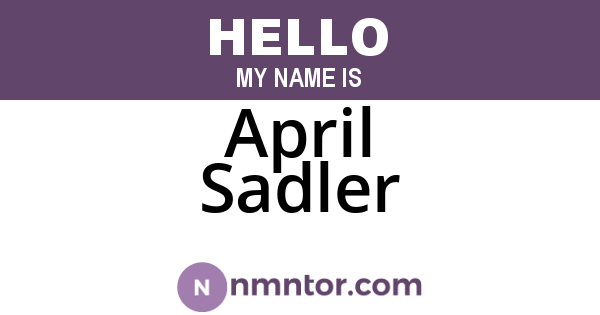April Sadler