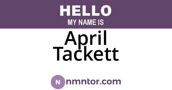 April Tackett