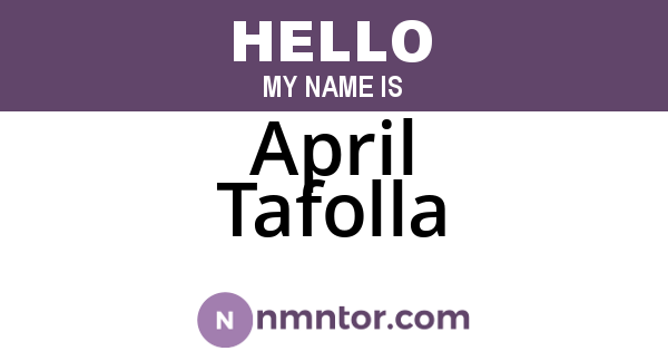 April Tafolla