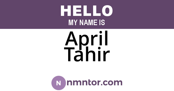 April Tahir