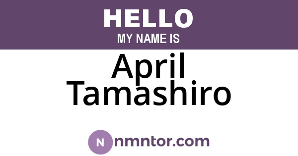 April Tamashiro