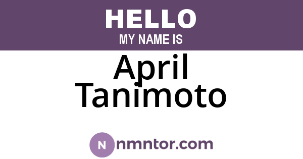 April Tanimoto