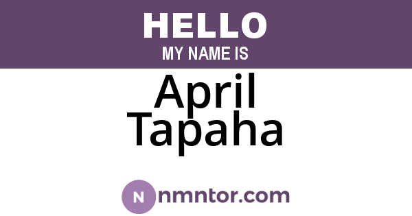 April Tapaha