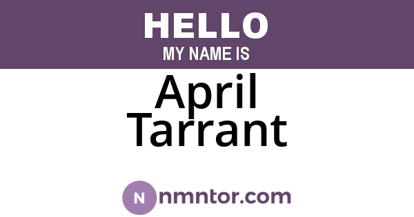 April Tarrant