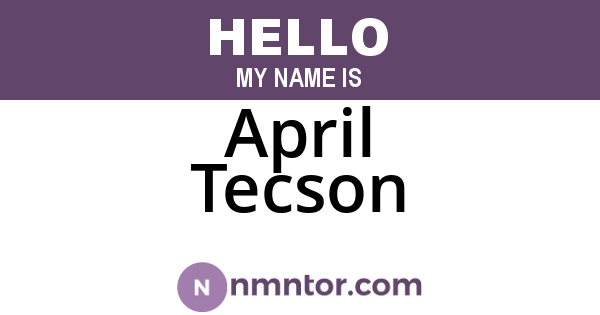 April Tecson