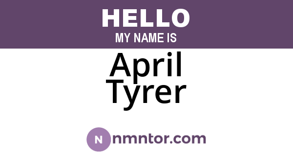 April Tyrer