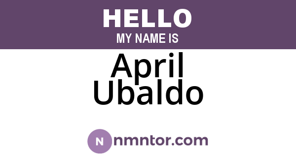April Ubaldo