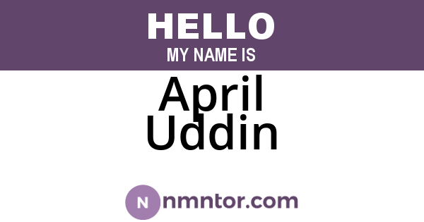 April Uddin