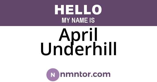 April Underhill