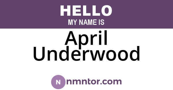 April Underwood