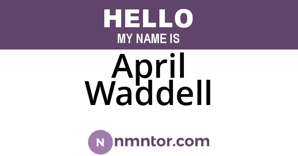 April Waddell