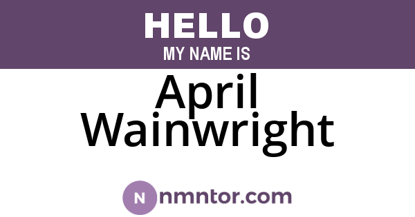 April Wainwright