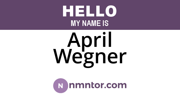 April Wegner