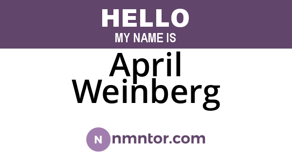 April Weinberg