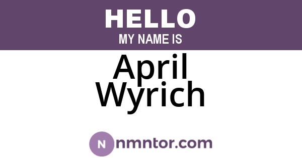April Wyrich