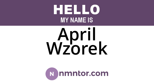 April Wzorek