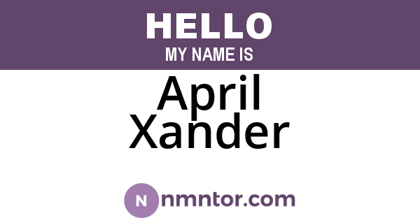 April Xander