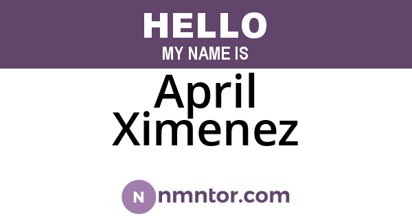 April Ximenez
