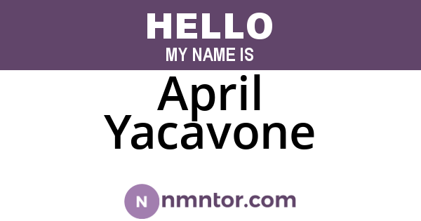 April Yacavone
