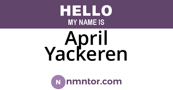 April Yackeren