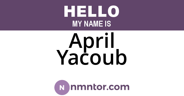 April Yacoub