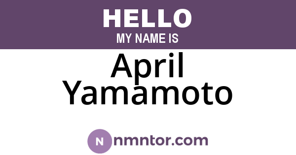 April Yamamoto