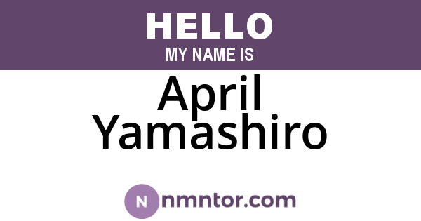 April Yamashiro