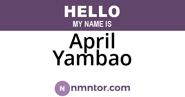April Yambao