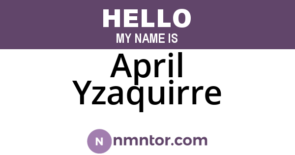 April Yzaquirre