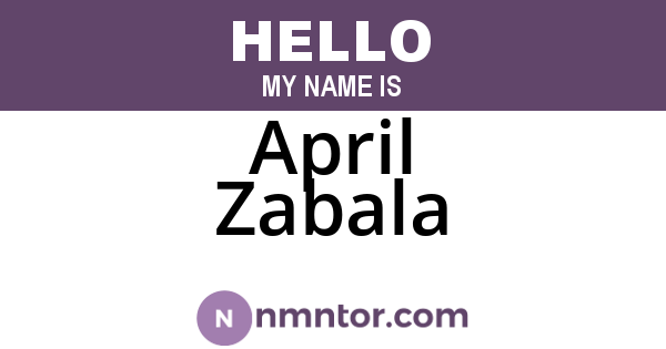 April Zabala