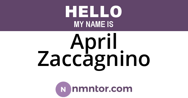 April Zaccagnino